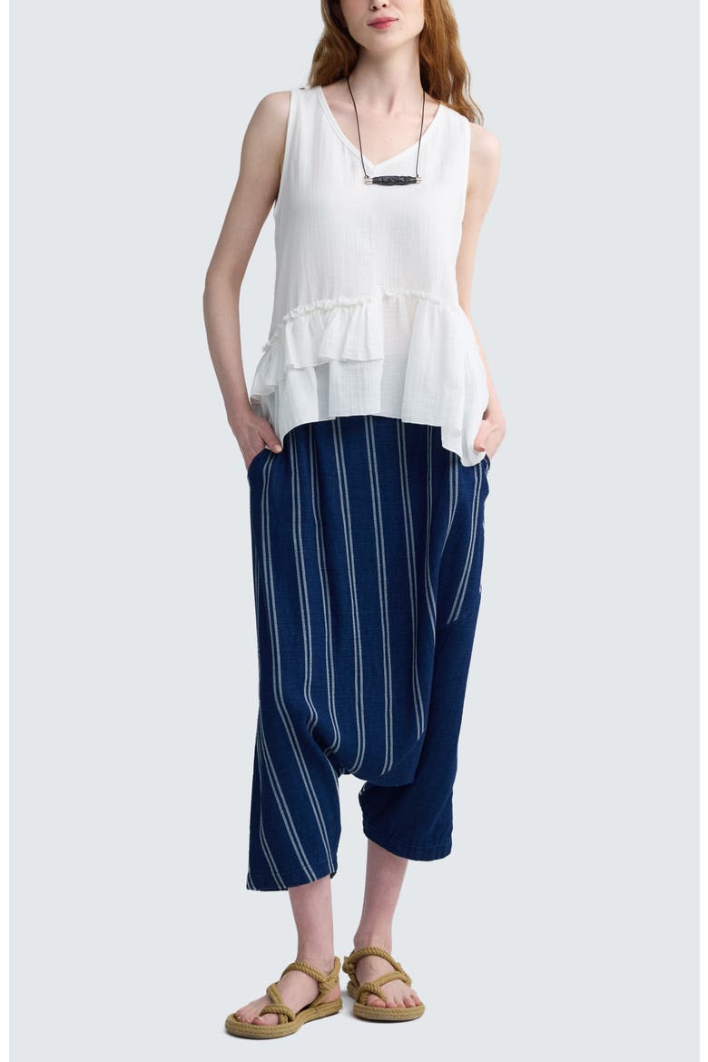 Camellia Ruffled Muslin Top, Alternate, color, Ecru