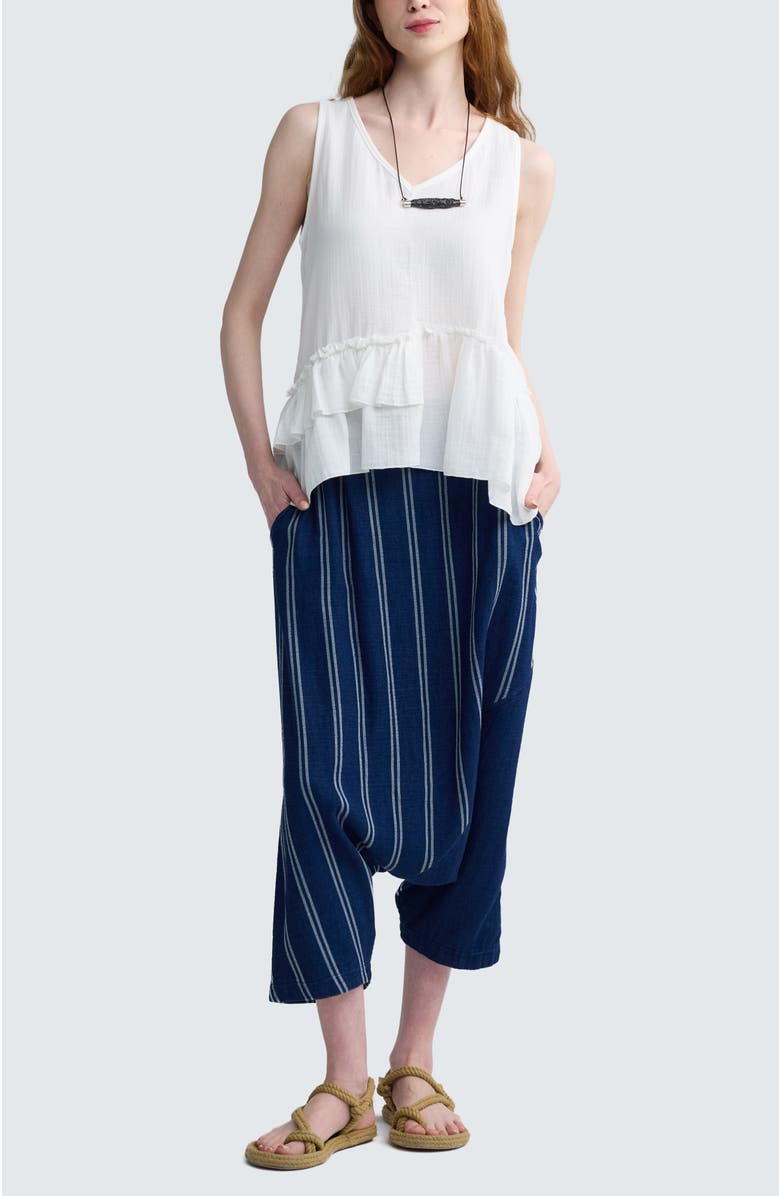 LUUKAA Camellia Ruffled Muslin Top, Alternate, color, Ecru