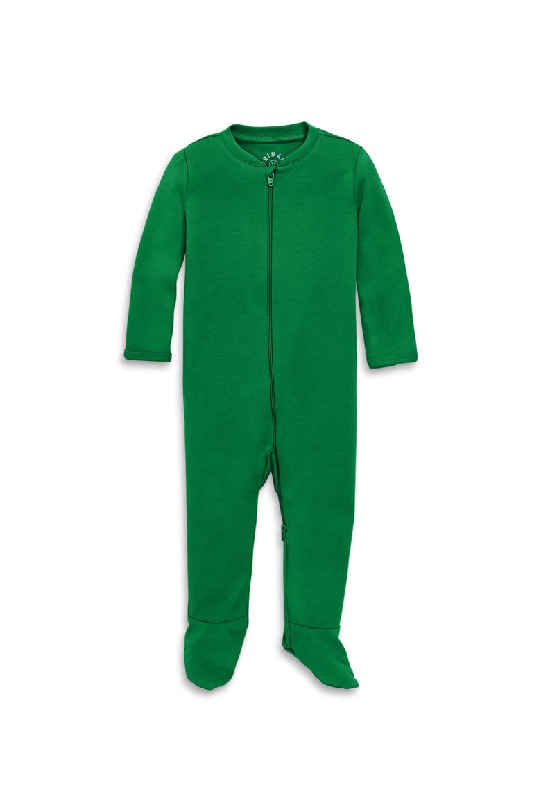 Baby Organic Zip Footie In Solid, Main, color, Grass