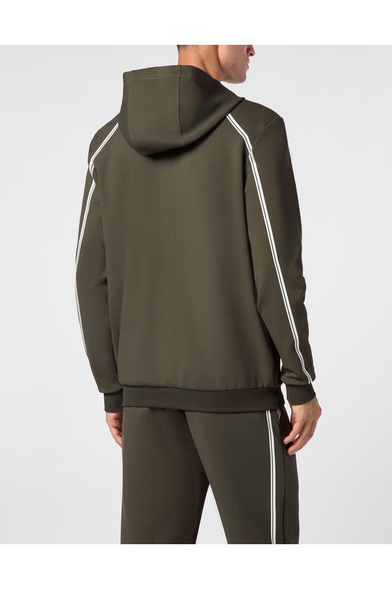 Hoodie Sweatjacket Men, Alternate, color, Military