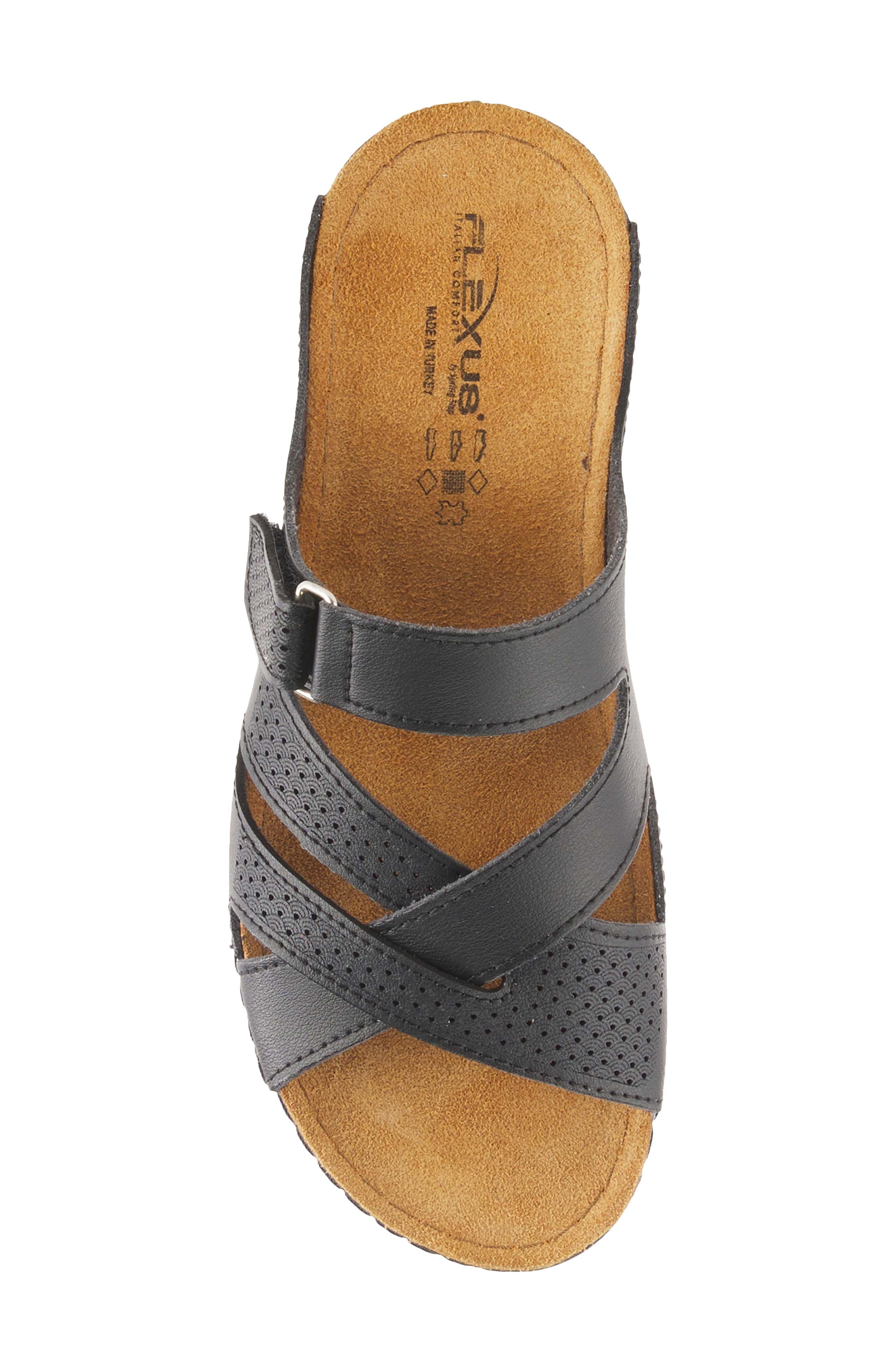 Flexus by Spring Step Karl Slide Sandal, Alternate, color, Black