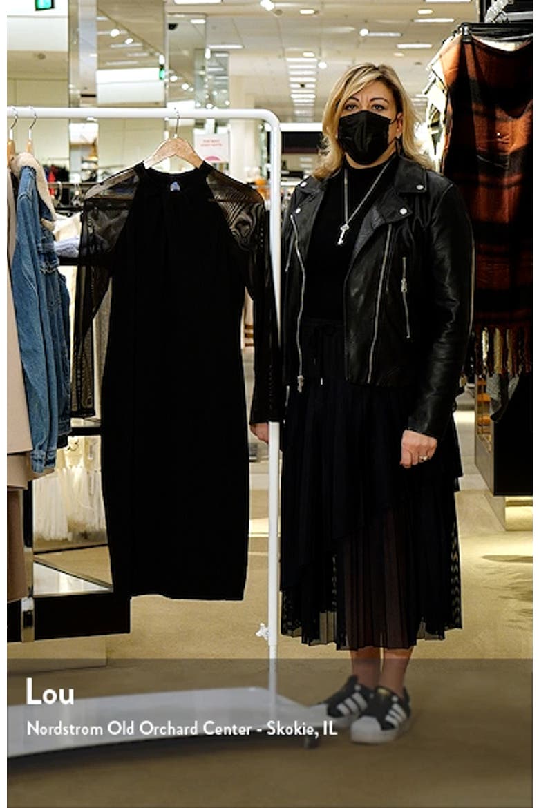 Twist Neck Illusion Long Sleeve Midi Dress video