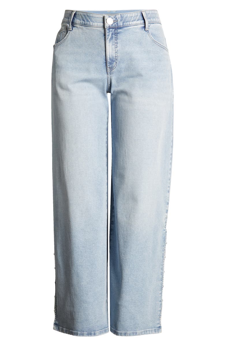 Wit & Wisdom Sam 'Ab'Solution Side Slit High Waist Wide Leg Jeans, Alternate, color, 