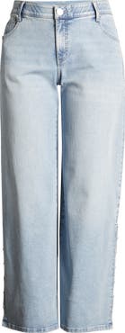 Wit & Wisdom Sam 'Ab'Solution Side Slit High Waist Wide Leg Jeans
