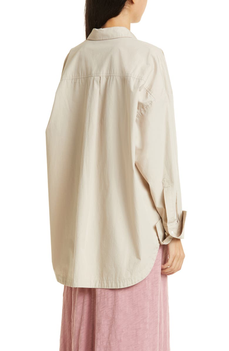 ATM Anthony Thomas Melillo Cotton Poplin Button-Up Shirt, Alternate, color, Linen