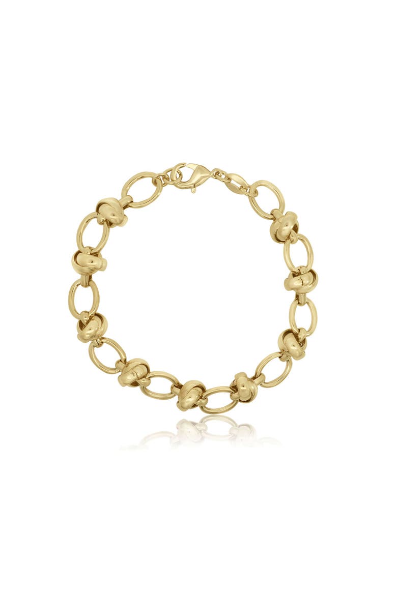 Knot Link Bracelet, Main, color, Gold Plated Sterling Silver