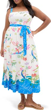 City Chic Free Spirit Print Sleeveless Maxi Dress