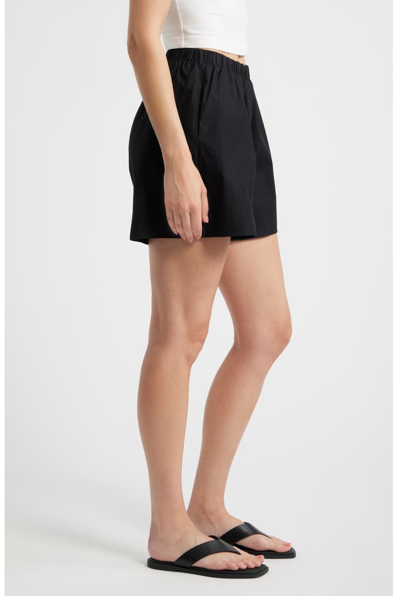 Evadne Cotton Shorts, Alternate, color, BLACK