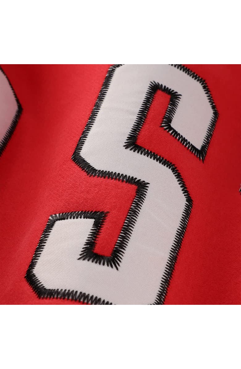 PRESSBOX Women's Pressbox  Scarlet Ohio State Buckeyes Flannigan Oversized Dolman Pullover Sweatshirt, Alternate, color, Scarlet