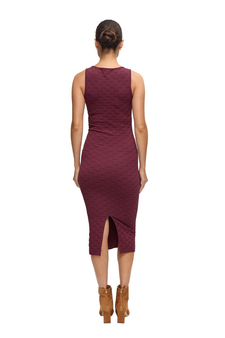 Textured Bodycon Midi Tank Maternity Dress, Alternate, color, Fig