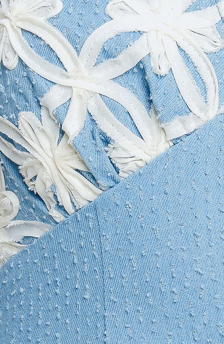 FLYING TOMATO Textured Halter Minidress, Alternate, color, Light Indigo