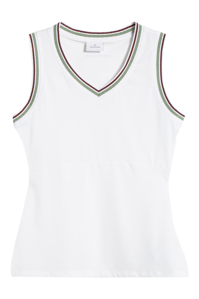 x Veronica Beard Stripe Knit Tank, Alternate, color, WHITE