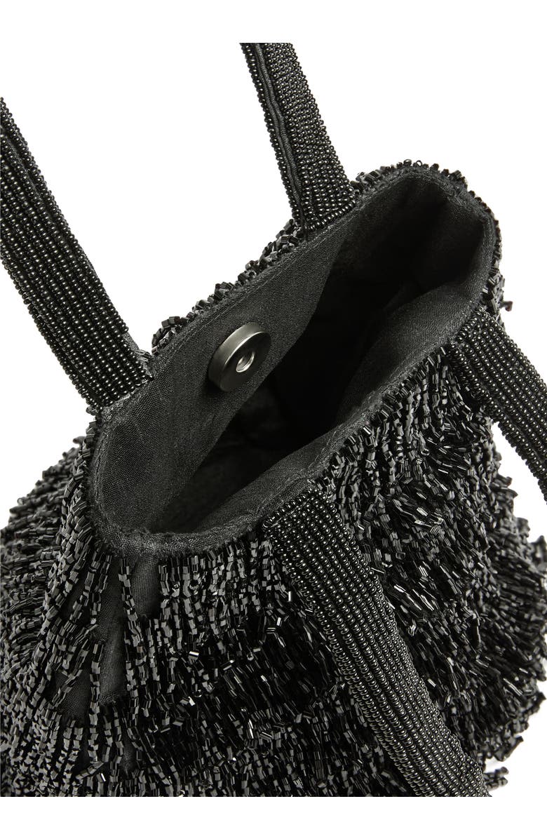 LK Bennett Beaded Shoulder Bag, Alternate, color, Black