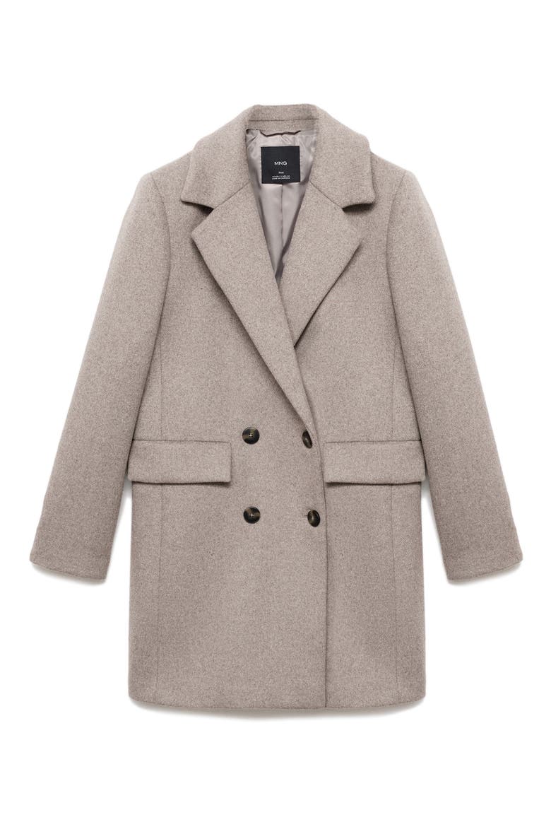 Double Breasted Coat, Alternate, color, MEDIUM BROWN
