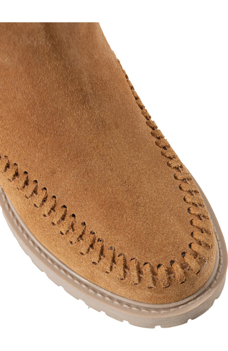 Jelavu Jennie Faux Shearling Lined Whipstitch Boot, Alternate, color, Cognac