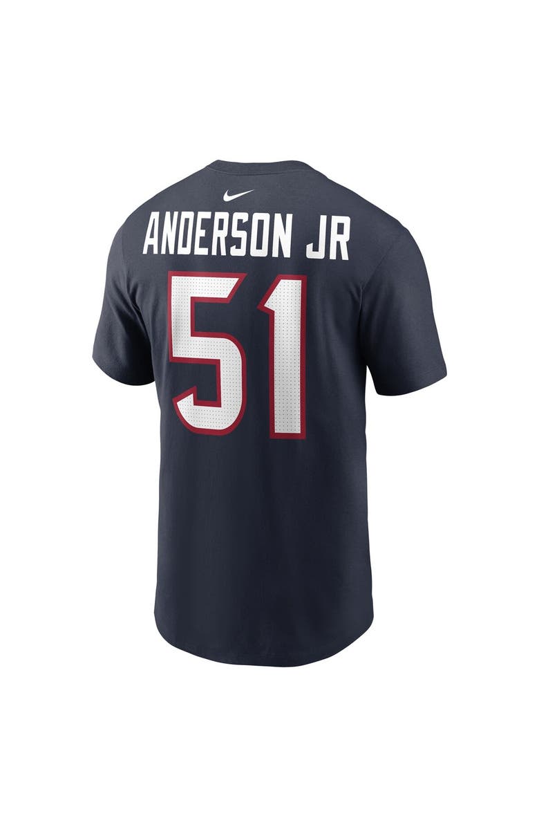 Nike Men's Nike Will Anderson Jr. Navy Houston Texans 2023 NFL Draft First Round Pick Player Name & Number T-Shirt, Alternate, color, Navy