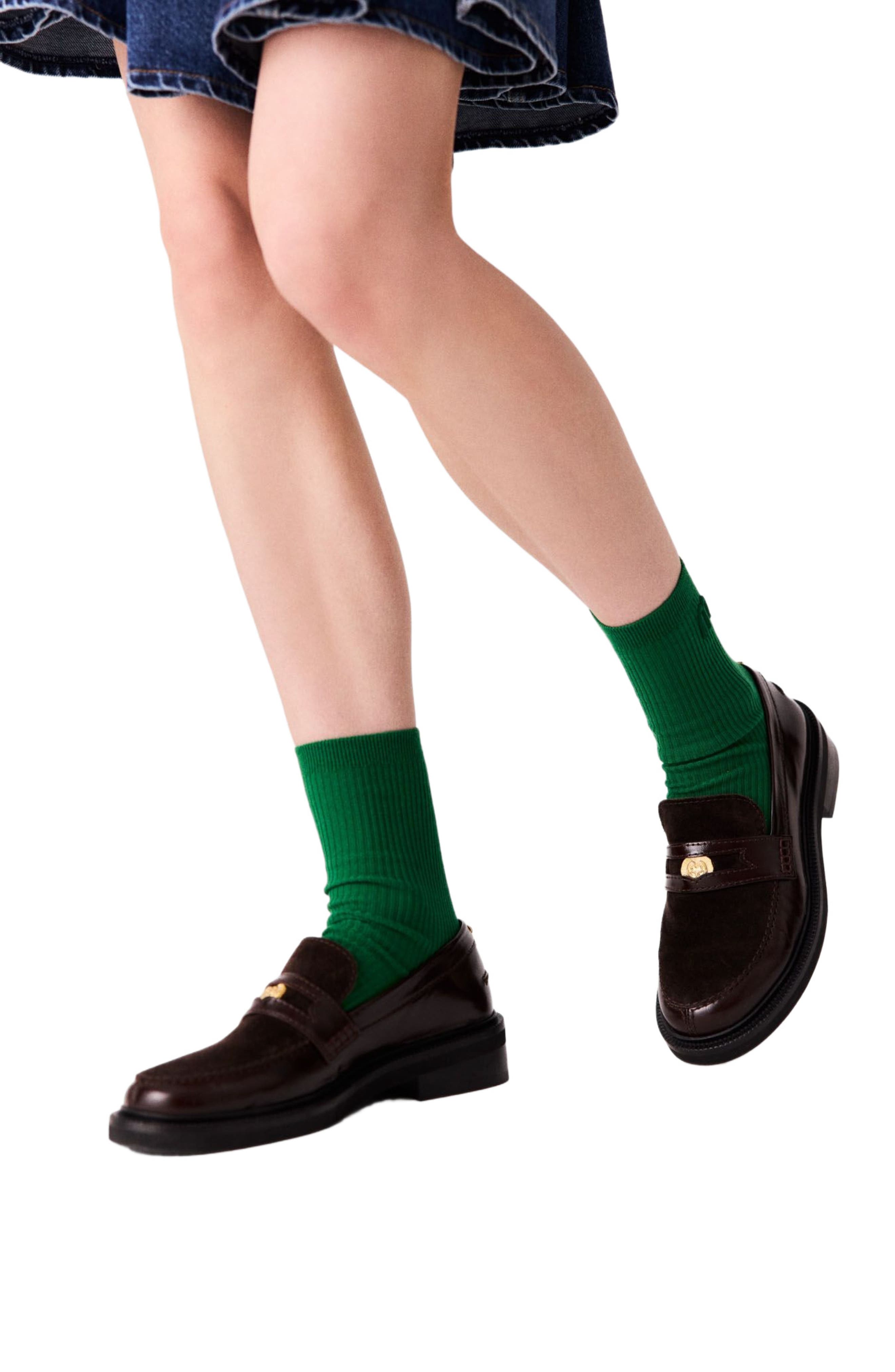 Leather and suede loafers, Alternate, color, Dark brown