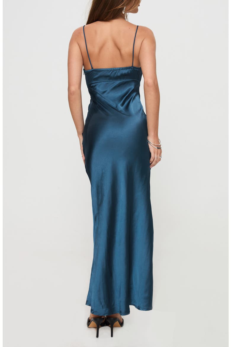 Maguire Satin Maxi Dress, Alternate, color, NAVY