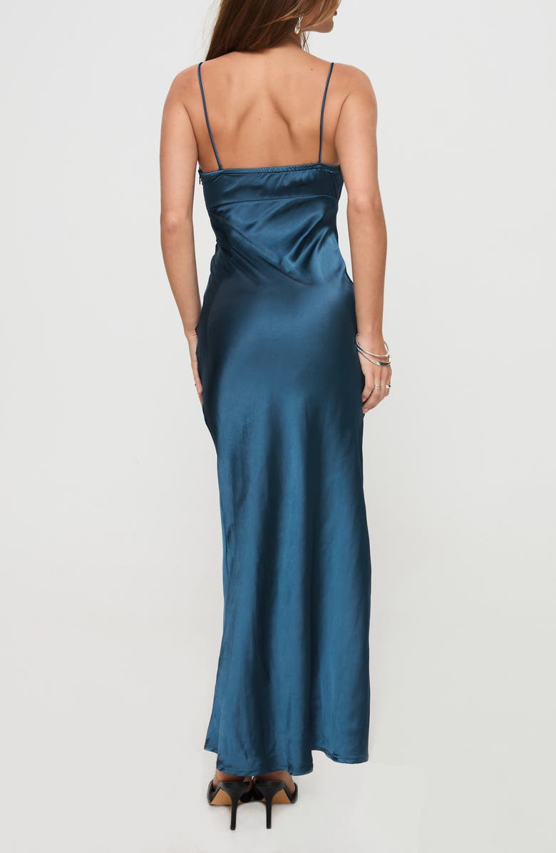 Princess Polly Maguire Satin Maxi Dress, Alternate, color, Navy