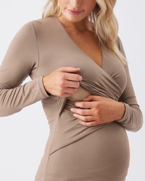 Ripe Maternity Luxe Knit Embrace Nursing Top In Neutral