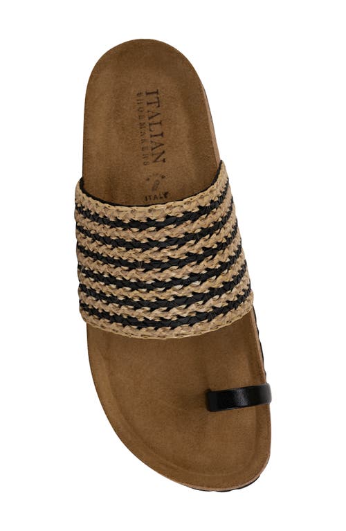 Italian Shoemakers Genebra Woven Sandal In Brown
