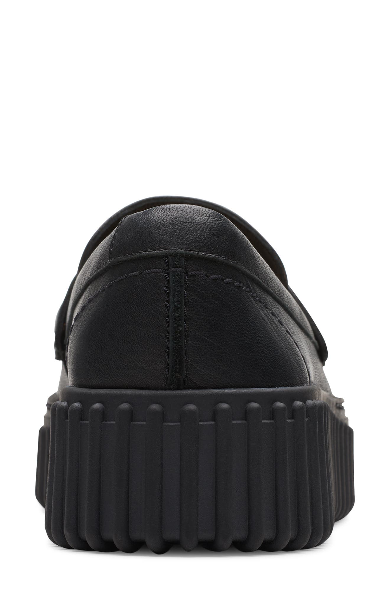 Clarks<sup>®</sup> Torhill Platform Penny Loafer, Alternate, color, Black Leather