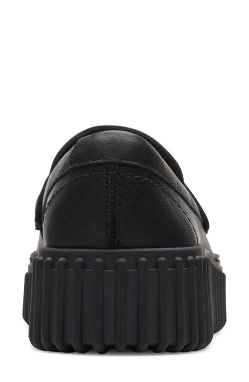 Clarks Torhill Penny Leather Loafer In Black