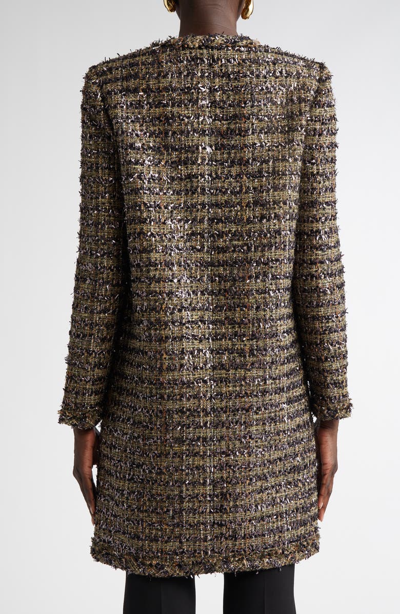ST. JOHN Metallic Eyelash Tweed Jacket, Alternate, color,