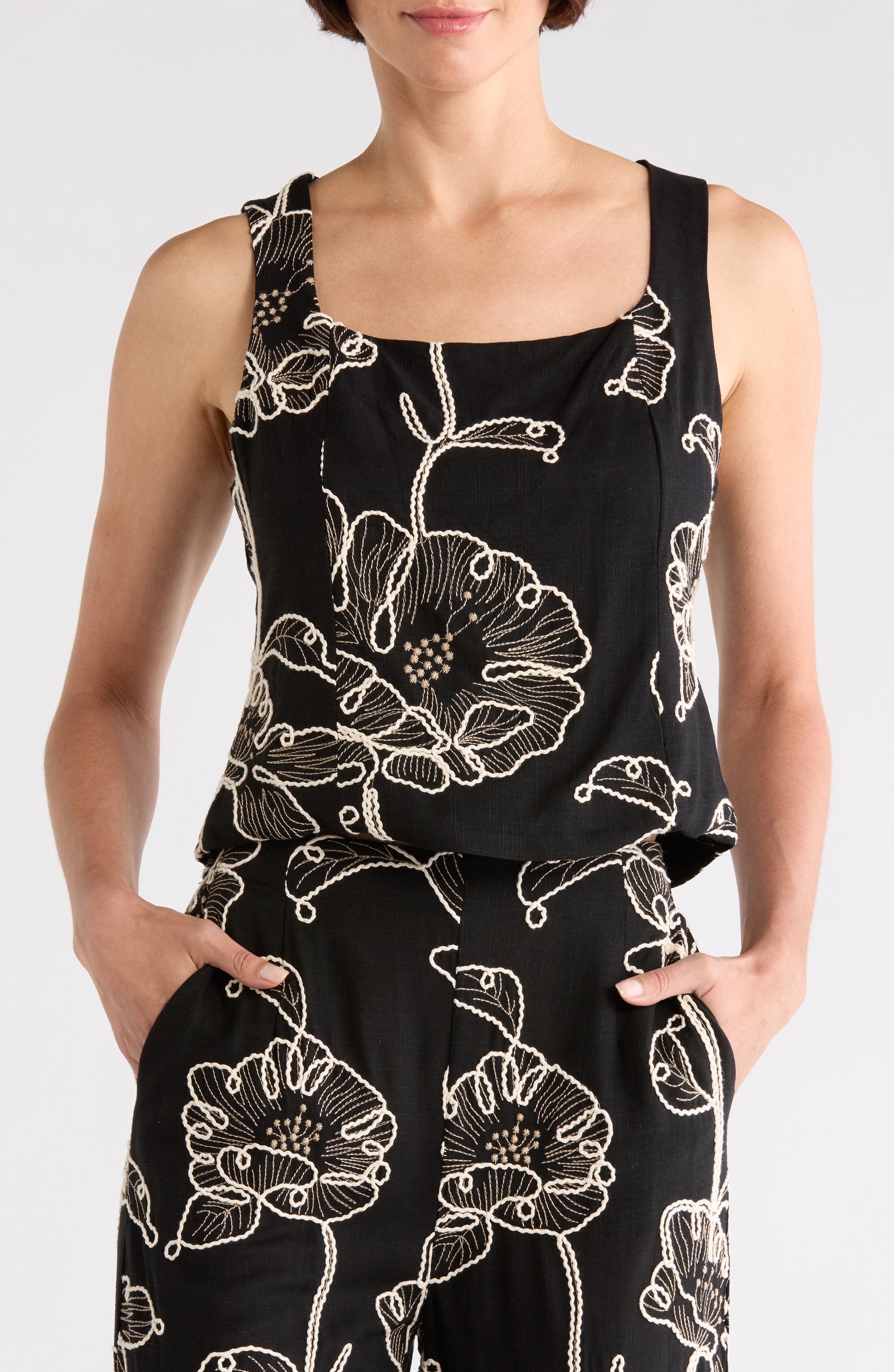 JASON WU Sleeveless Embroidered Top