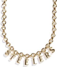 BaubleBar Pittsburgh Steelers Wordmark Charm Necklace