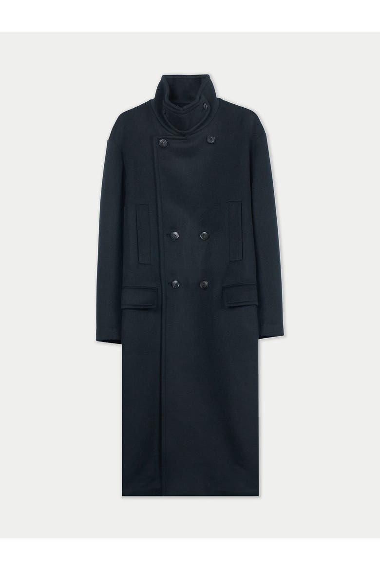 Unisex Cashmere Trench Coat, Alternate, color, black