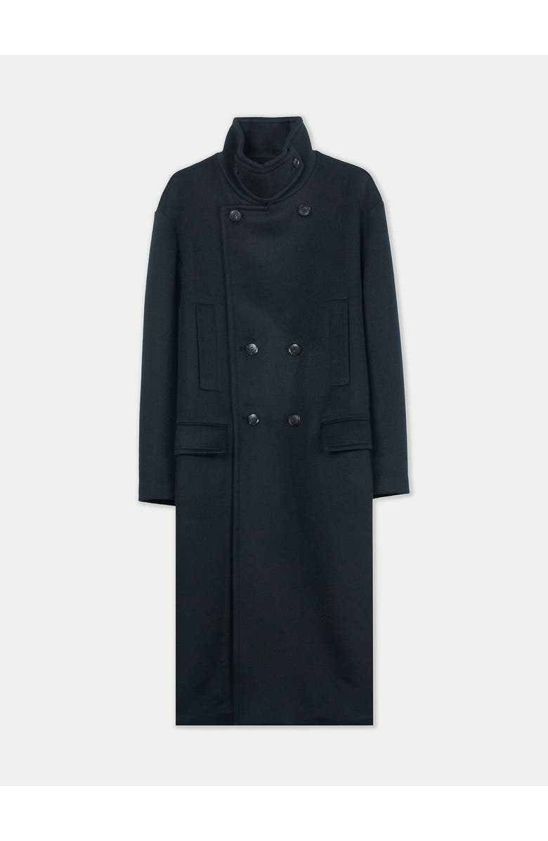 Gobi Cashmere Unisex Cashmere Trench Coat, Alternate, color, Black
