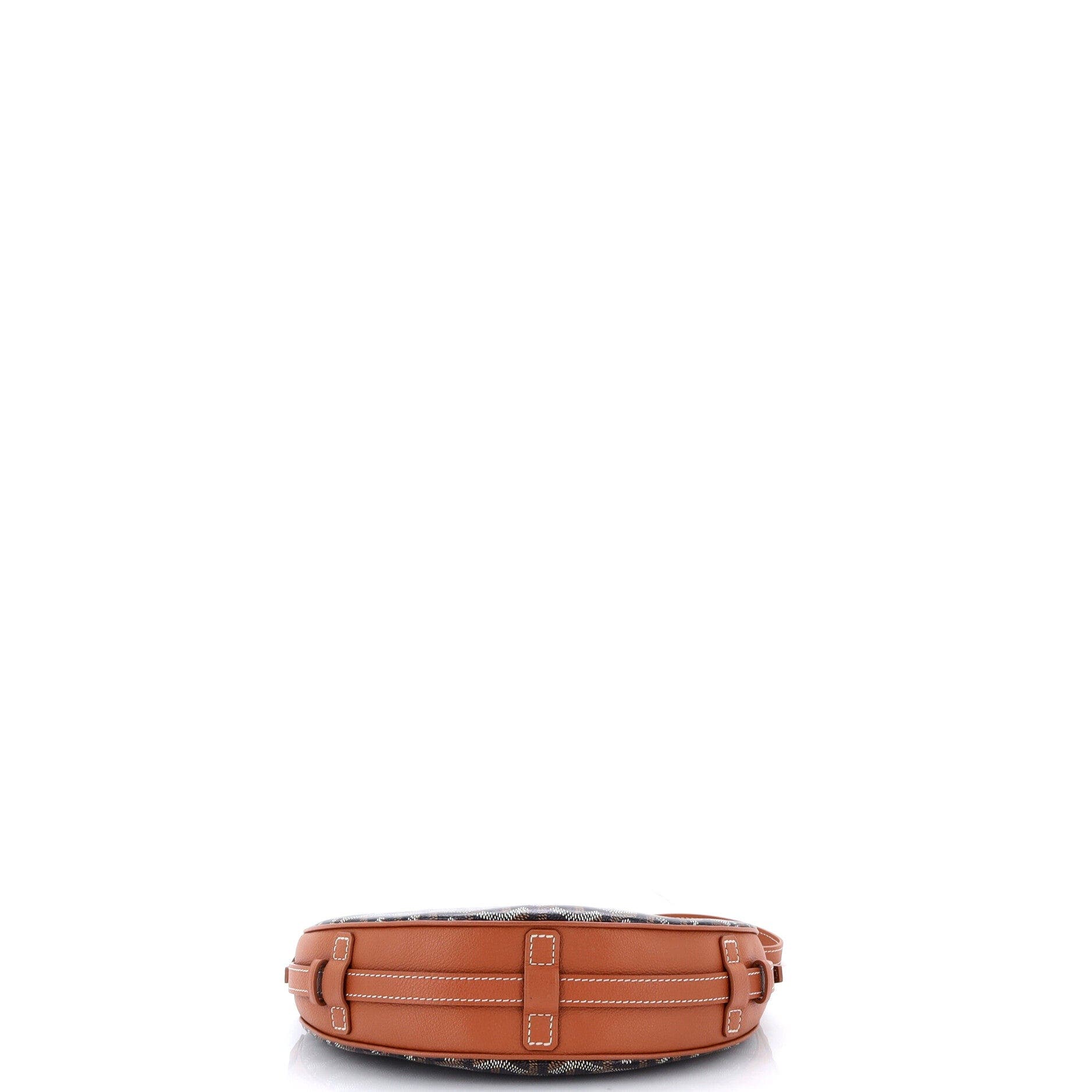 Hirondelle Shoulder Bag Coated Canvas and Leather, Alternate, color, Brown