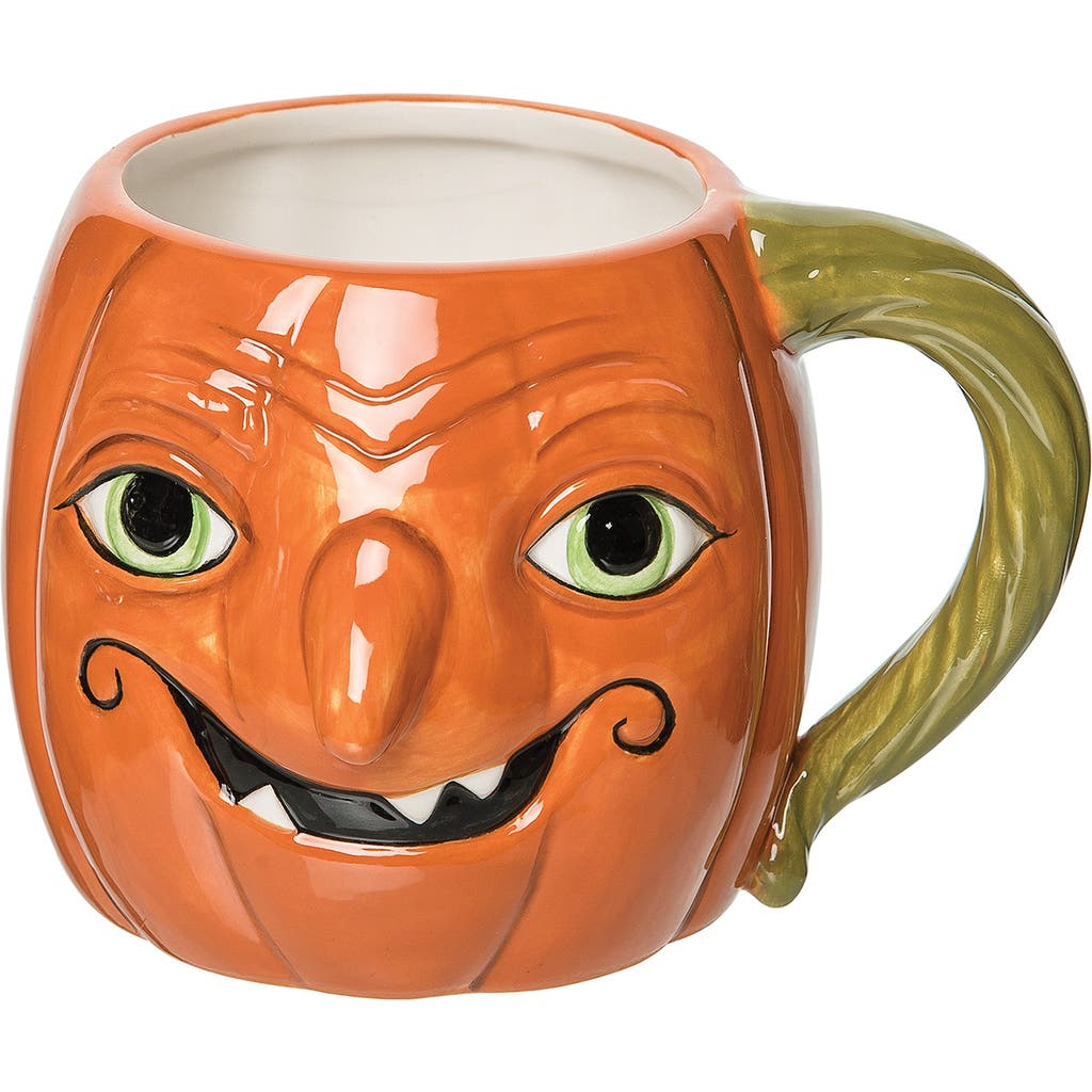 Gallerie Ii Gilbert Pumpkin Gathered Traditions Joe Spencer 3d Halloween Mug 30 oz In Orange