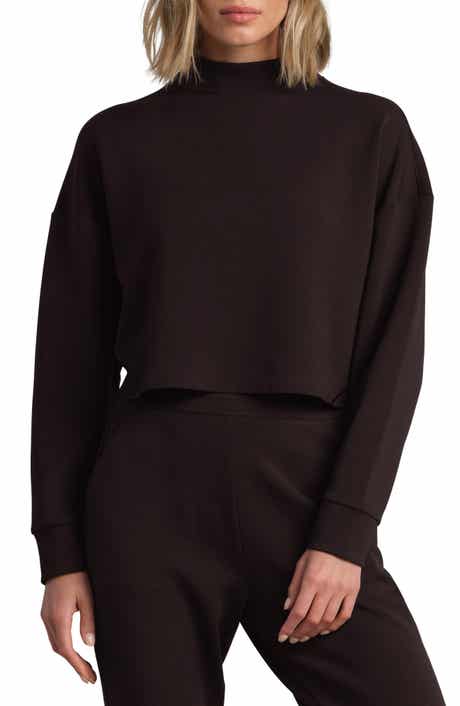DreamGlow Mock Neck Crop Sweatshirt