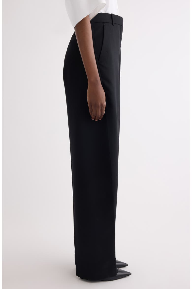 Cocoon Wool Grain de Poudre Pants, Alternate, color, BLACK