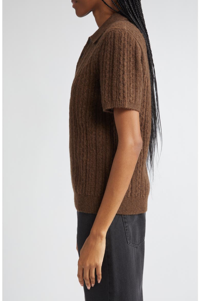 Polo Sweater, Alternate, color, BROWN