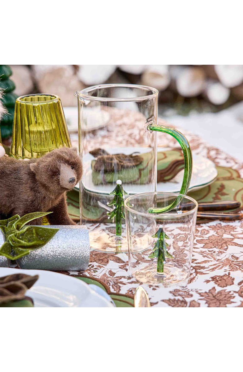 Mrs. Alice Christmas Tree Glasses, Alternate, color, Green