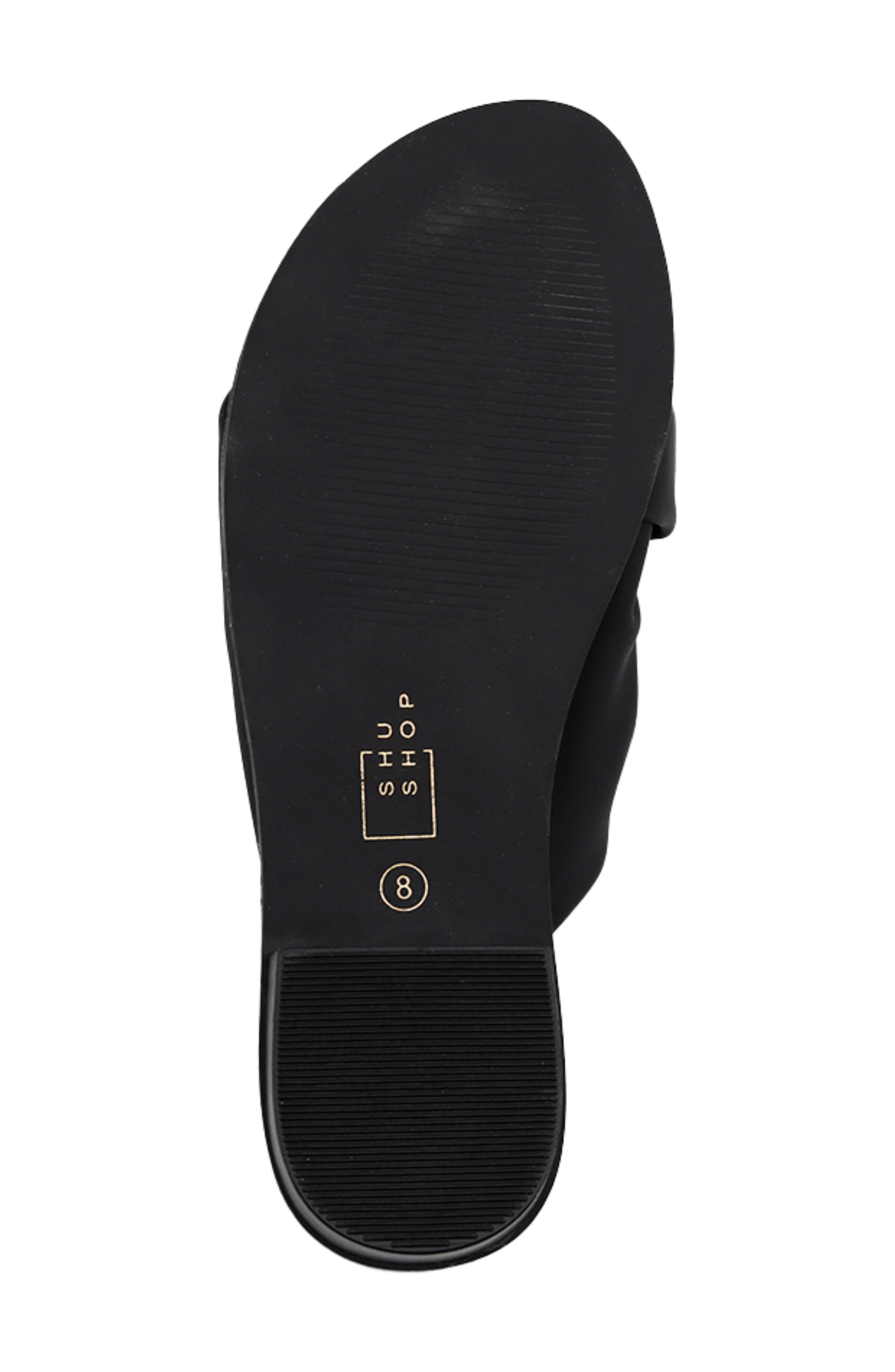 SHUSHOP Dawn Slide Sandal, Alternate, color, Black