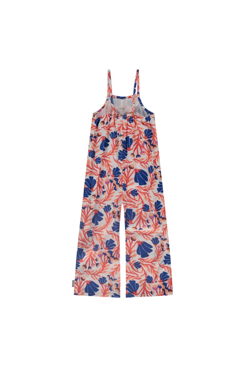 Allover Floral Woven Romper, Alternate, color, Off White Multi