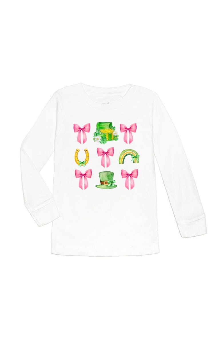 Sweet Wink Lucky Bow St. Patrick's Day Long Sleeve Shirt, Main, color, 