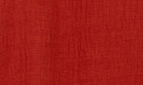 Max Studio Bubble Short Sleeve Top In Red