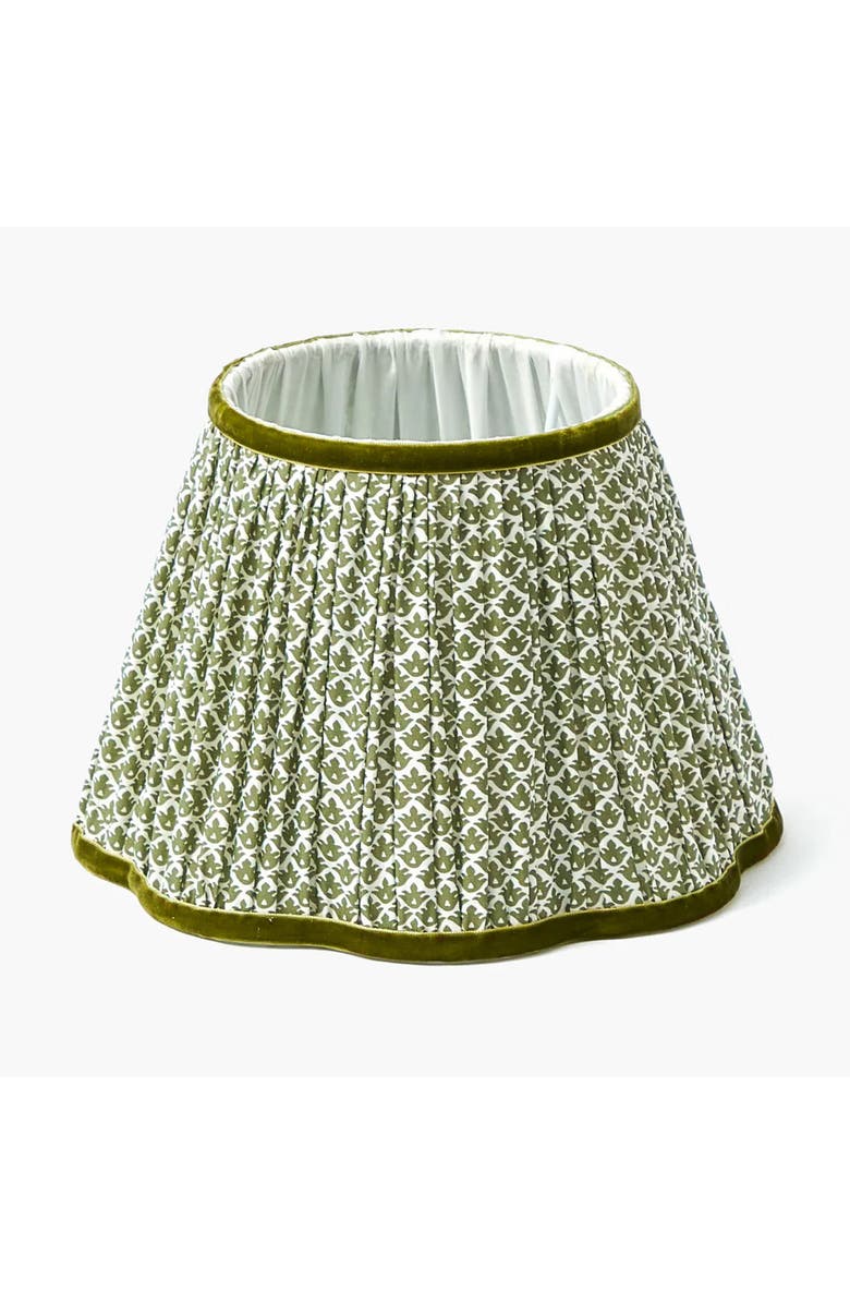 Mrs. Alice Lotus Lampshade, Main, color, Green