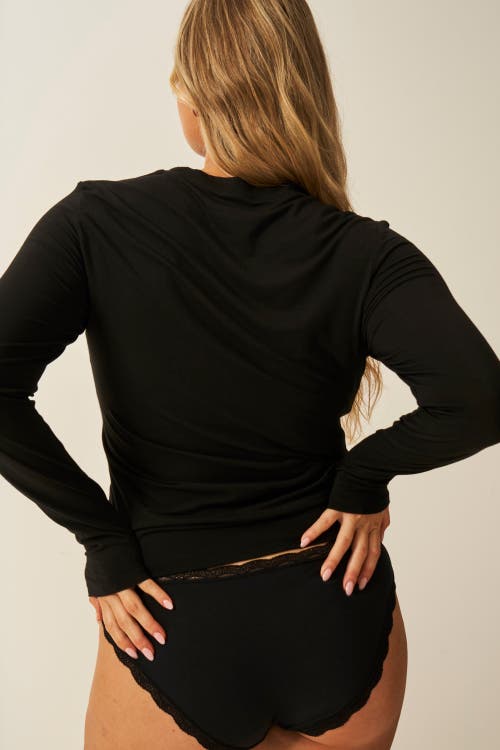 Stripe & Stare Underlayer Top In Black