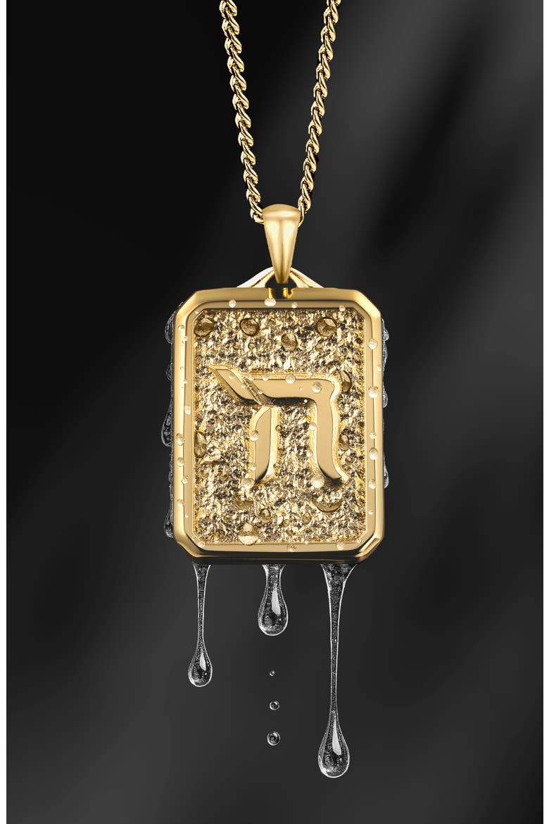 Men's Chai Pendant Necklace, Alternate, color, GOLD