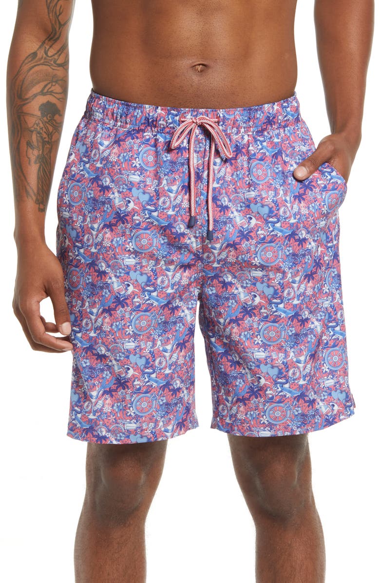 Peter Millar Tic Tac Tatt Swim Trunks, Main, color, 