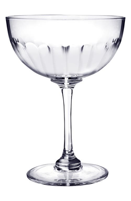 The Vintage List Set Of 2 Crystal Champagne Saucers In Transparent