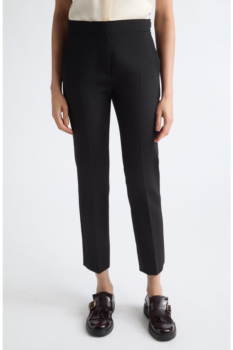 Macino Stretch Wool Trousers, Main, color, BLACK