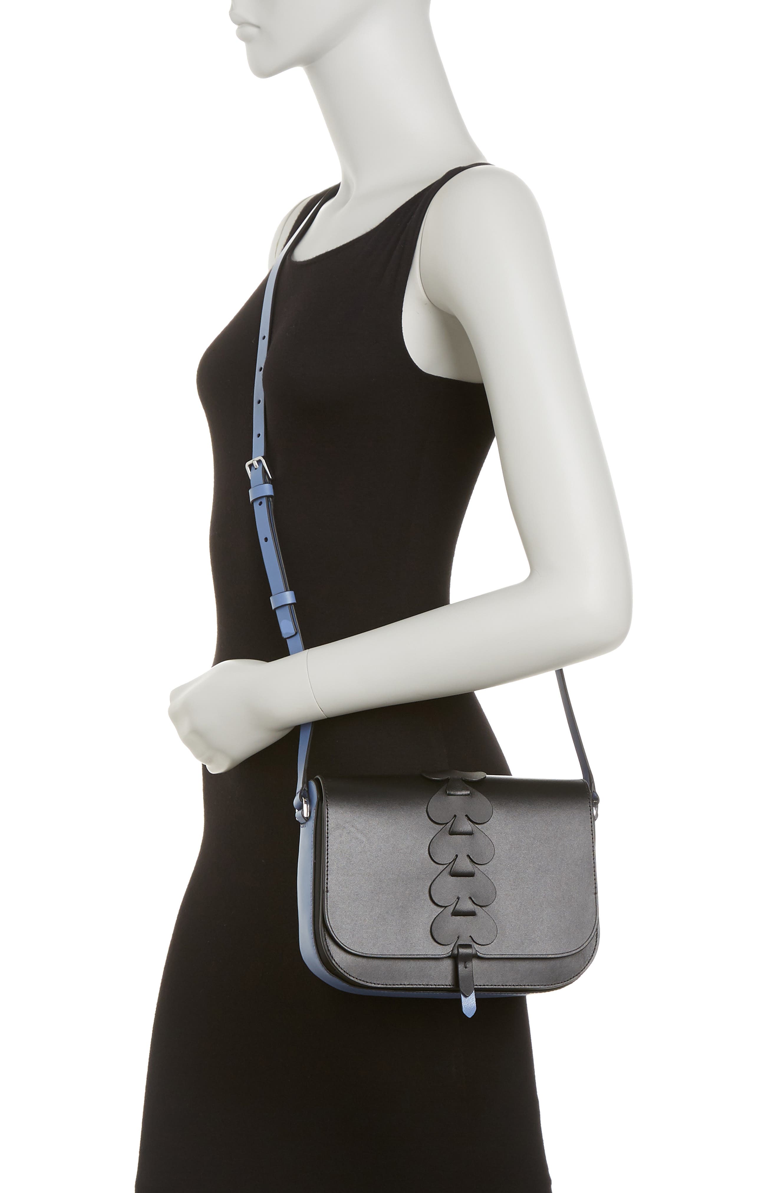 Kate Spade New York nadine woven spade medium flap shoulder bag, Alternate, color, 