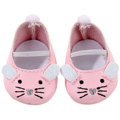Mouse Theme Baby Doll Shoes Accessories for Baby Dolls up to 13"